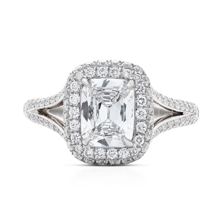 Neil Lane Couture Cushion Diamond, Platinum Engagement Ring