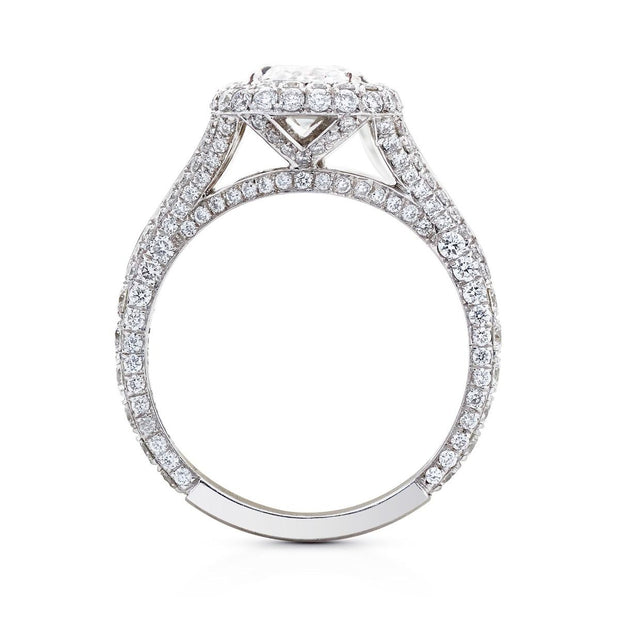 Neil Lane Couture Cushion Diamond, Platinum Engagement Ring