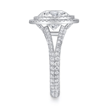 Neil Lane Couture Double Halo Round-Cut Diamond, Platinum Ring