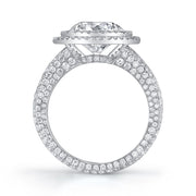 Neil Lane Couture Double Halo Round-Cut Diamond, Platinum Ring