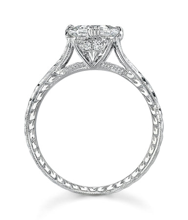 Neil Lane Couture Square Step-Cut Diamond, Platinum Ring
