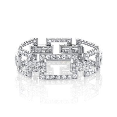 Art Deco Diamond Link Bracelet