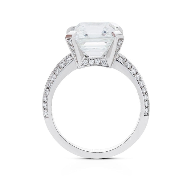 Neil Lane Couture Square Emerald Cut Diamond, Platinum Engagement Ring
