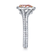 Neil Lane Couture Fancy Color Pear Brilliant-Cut Diamond, Platinum Ring