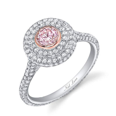 Neil Lane Couture Design Light Pink Diamond, Platinum Ring