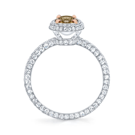 Neil Lane Couture Fancy Color Oval Brilliant-Cut Diamond, Platinum Ring