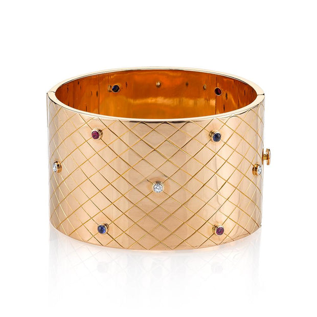 Mid-century Diamond Cuff Bracelet