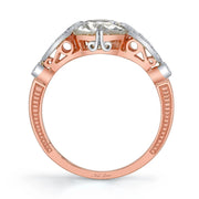 Neil Lane Couture Old European-Cut Diamond, 18K Rose Gold, Platinum Ring