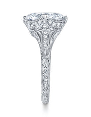 Neil Lane Couture Oval-Shaped Diamond, Platinum Ring