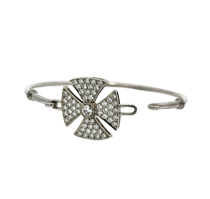 Neil Lane Couture Diamond Cross Bangle Bracelet