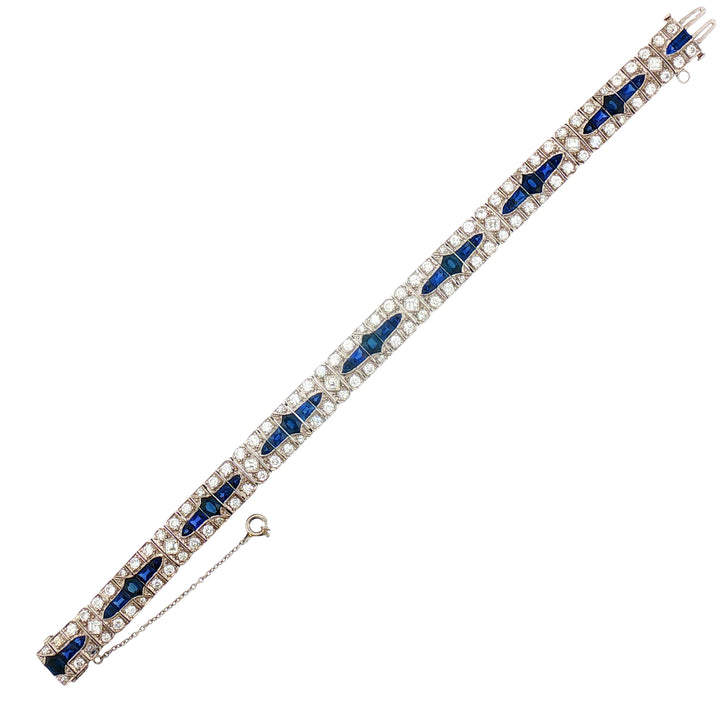 Art Deco Sapphire & Diamond  Bracelet