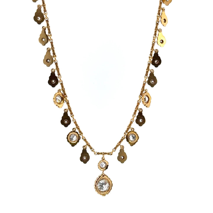 Antique Diamond and 18k Gold Necklace