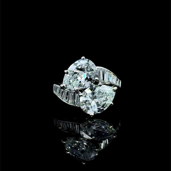 Mid-Century Cartier Diamond Platinum Ring