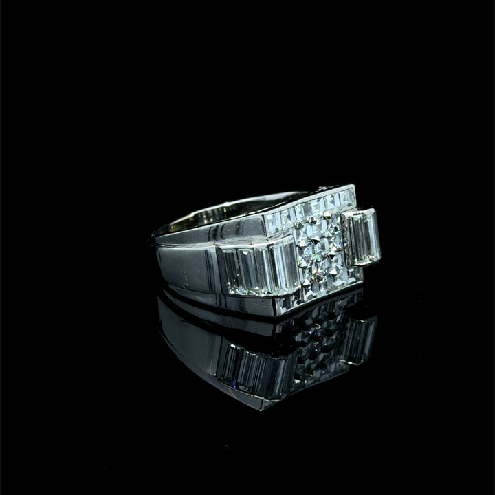 Art Deco Cartier Diamond Platinum Ring