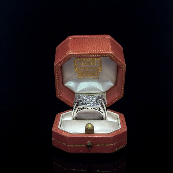 Art Deco Cartier Diamond Platinum Ring