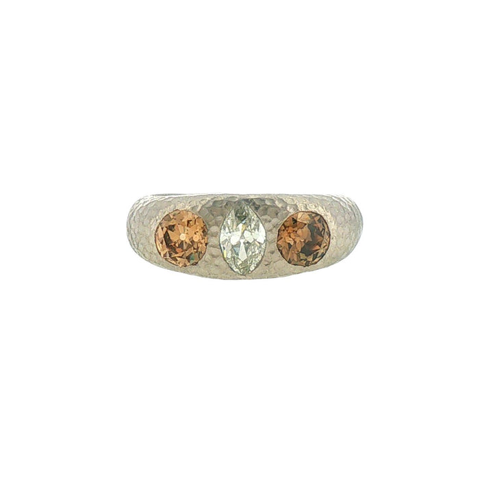 Antique Diamond 3 Stone Platinum Ring