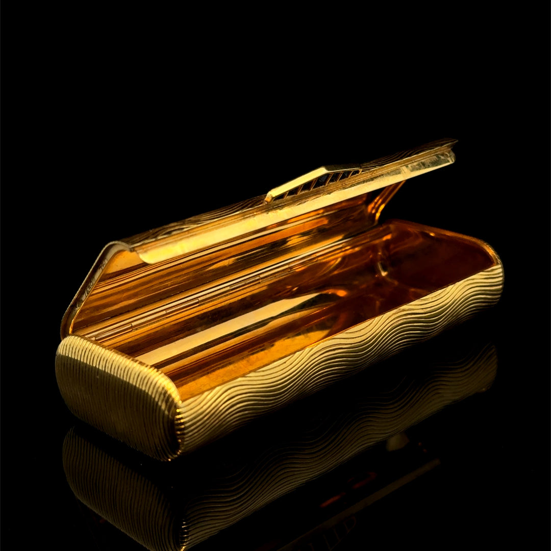 Vintage Hermes 18k Gold Vanity Case