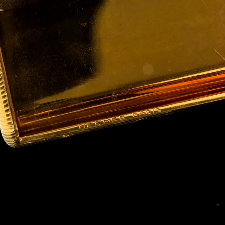 Vintage Hermes 18k Gold Vanity Case