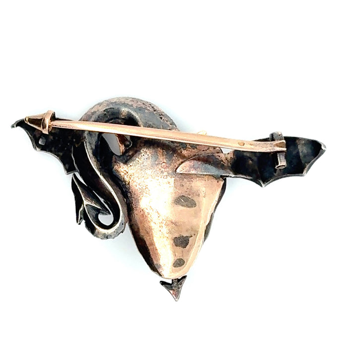 Antique French Devil Brooch