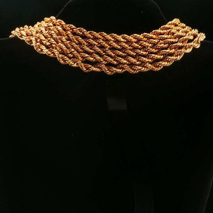 Mid Century 18k Gold & Diamond Necklace