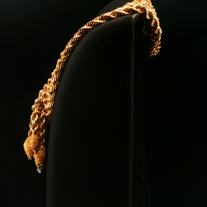 Mid Century 18k Gold & Diamond Necklace