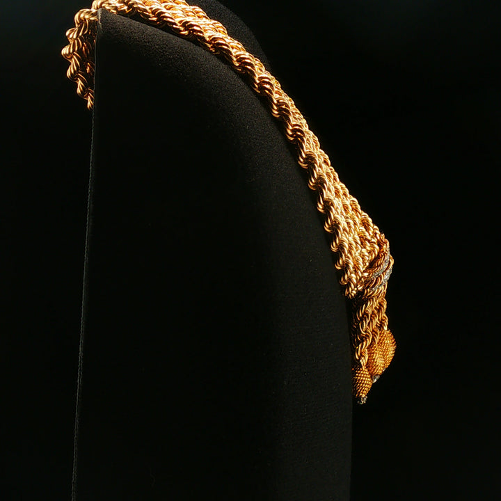 Mid Century 18k Gold & Diamond Necklace