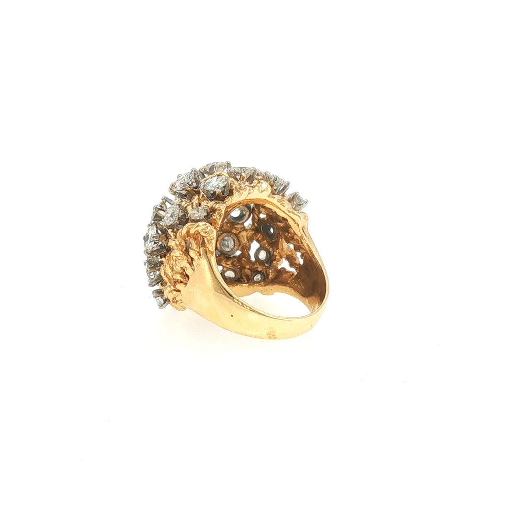 Mid Century Bombé Diamond Ring
