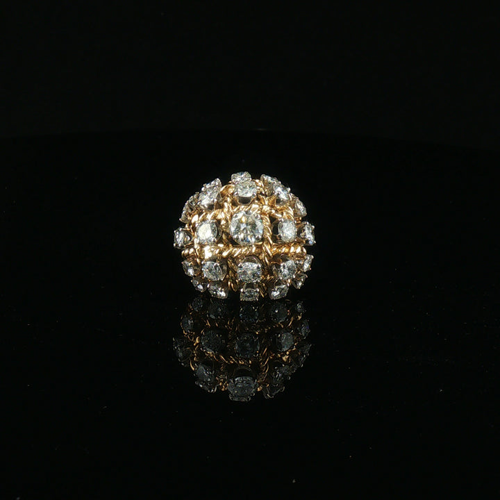 Mid Century Bombé Diamond Ring