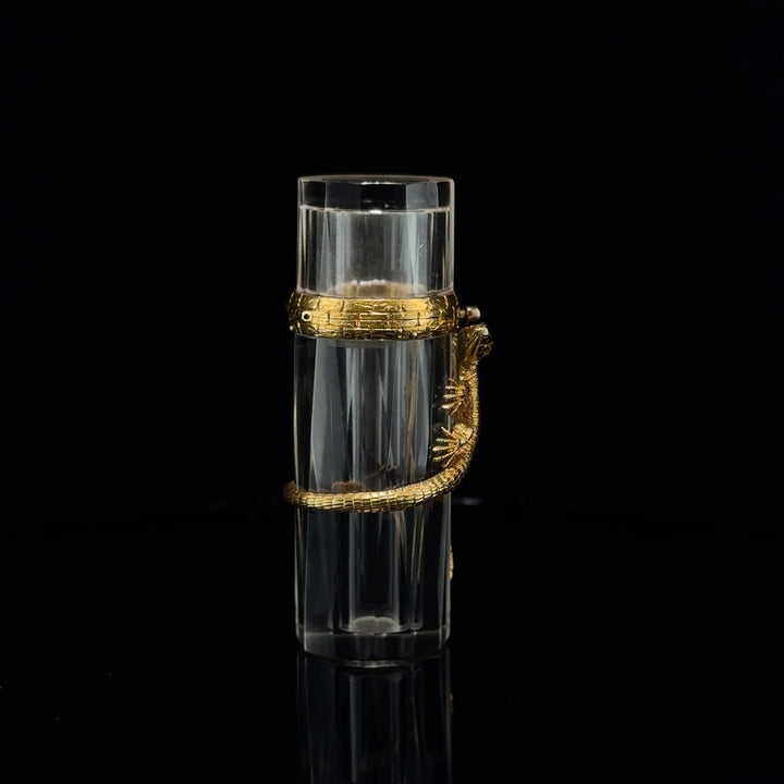 Antique Rock Crystal Perfume Bottle Circa 1870