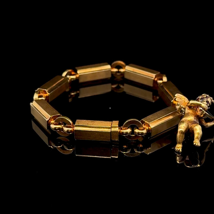 Gold Putti Charm Bracelet