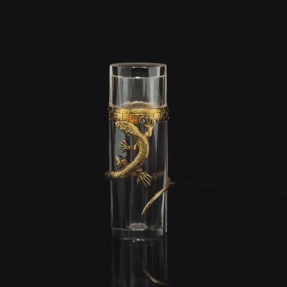 Antique Rock Crystal Perfume Bottle Circa 1870