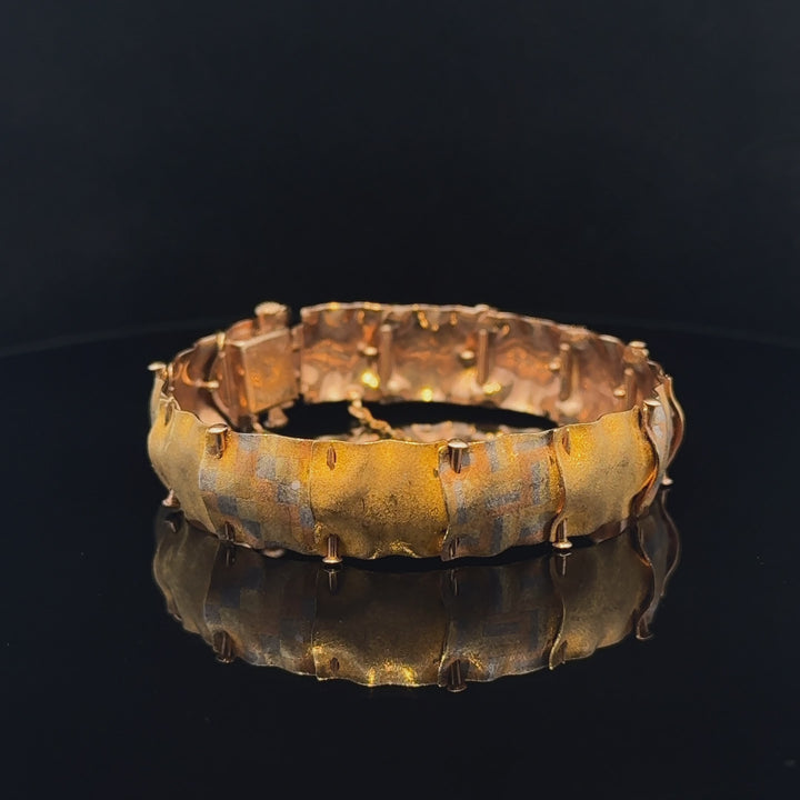 Arts &amp; Crafts 14k Gold Bracelet