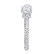 Neil Lane Couture Design Cushion Brilliant-Cut Diamond, Platinum Ring