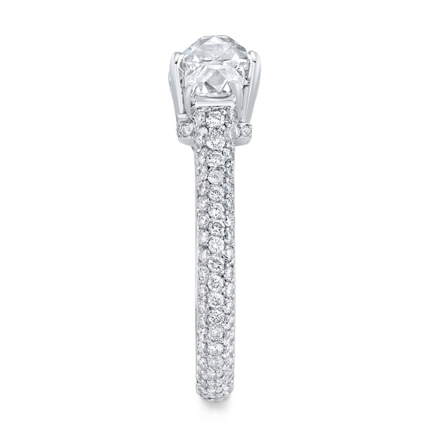 Neil Lane Couture Design Cushion Brilliant-Cut Diamond, Platinum Ring