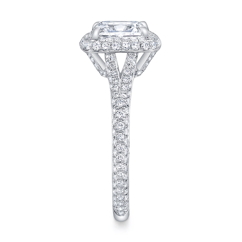 Neil Lane Cushion-Shaped Diamond, Platinum Ring