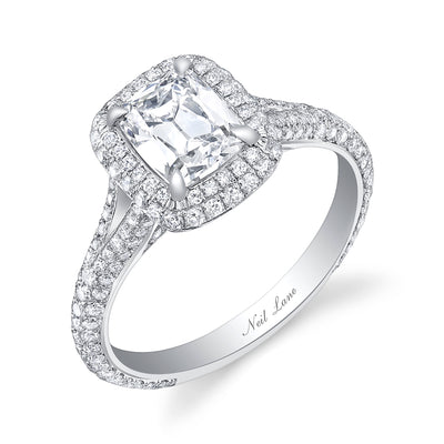 Neil Lane Cushion-Shaped Diamond, Platinum Ring