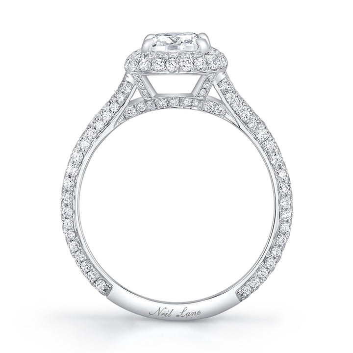 Neil Lane Cushion-Shaped Diamond, Platinum Ring