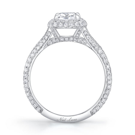 Neil Lane Cushion-Shaped Diamond, Platinum Ring