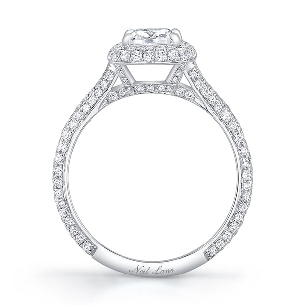 Neil Lane Cushion-Shaped Diamond, Platinum Ring