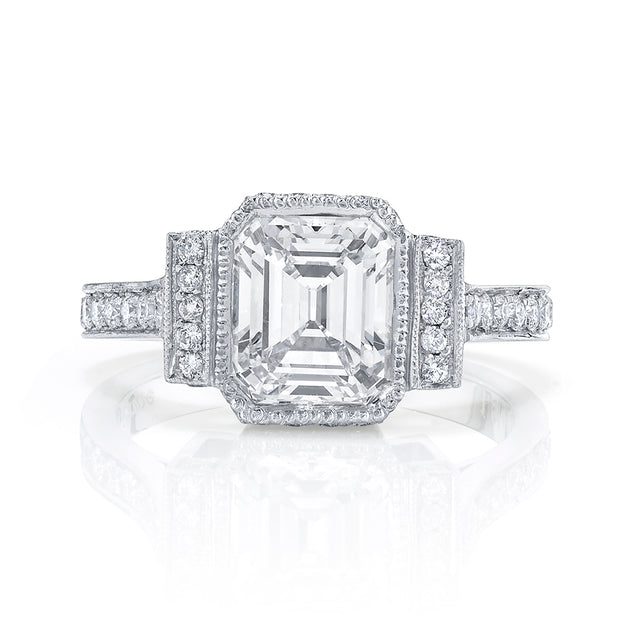 Neil Lane Emerald-Cut Diamond, Platinum Ring