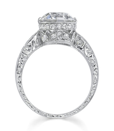 Neil Lane Couture Design Vintage Inspired "Old European Brilliant" Diamond, Platinum Ring