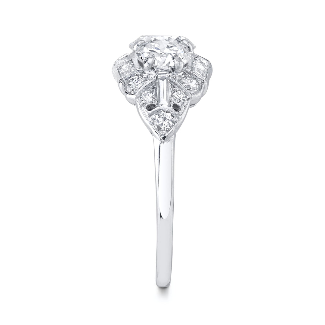 Vintage Old European Diamond, Platinum Ring