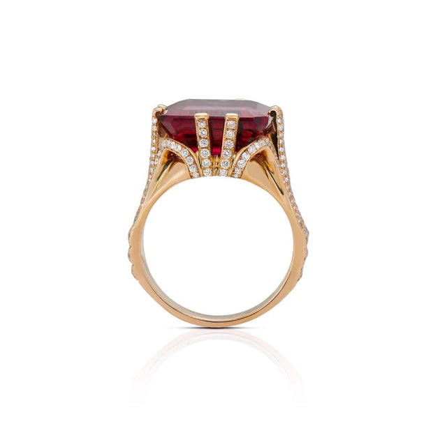 Neil Lane Couture Rubellite, Diamond, 18K Yellow Gold Ring