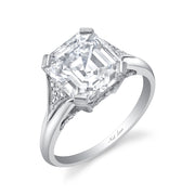 Neil Lane Couture Design Emerald-Cut Diamond, Platinum Ring