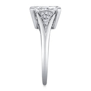 Neil Lane Couture Emerald-Cut Diamond, Platinum Ring