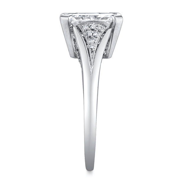 Neil Lane Couture Design Emerald-Cut Diamond, Platinum Ring