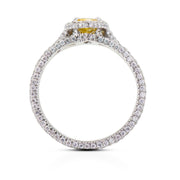 Neil Lane Couture Design Fancy Vivid Yellow Diamond, Platinum Ring
