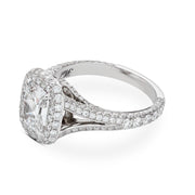 Neil Lane Couture Design Cushion Diamond, Platinum Engagement Ring