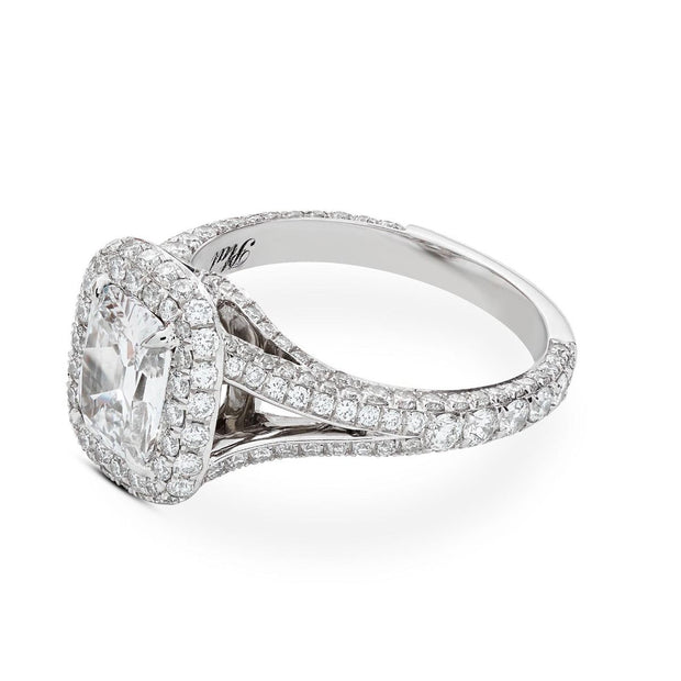 Neil Lane Couture Design Cushion Diamond, Platinum Engagement Ring