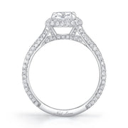 Neil Lane Couture Split Shank And Double Halo Cushion Diamond, Engagement Ring